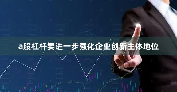 a股杠杆要进一步强化企业创新主体地位