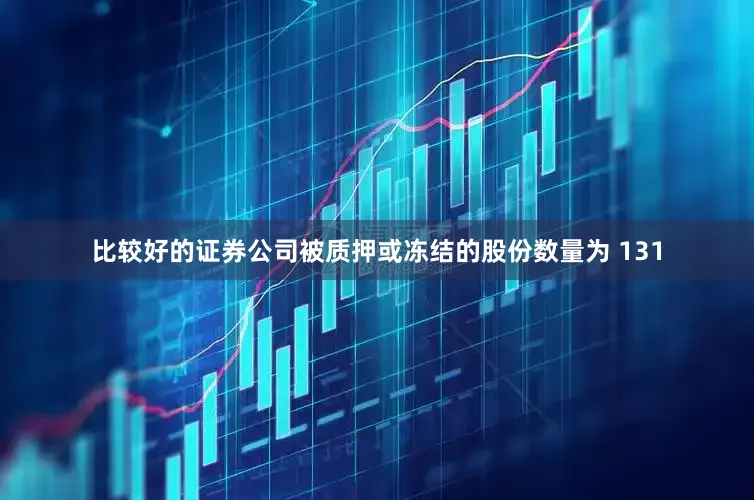 比较好的证券公司被质押或冻结的股份数量为 131